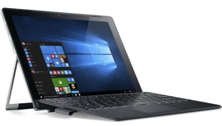 Acer Switch Alpha 12, tablette 2-en-1 noire avec clavier amovible et pied de support réglable