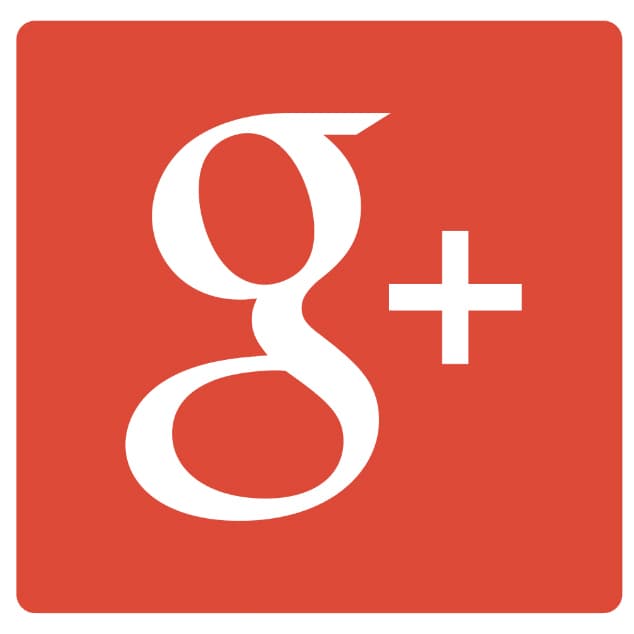 Logo de Google+ avec le symbole blanc sur fond rouge
