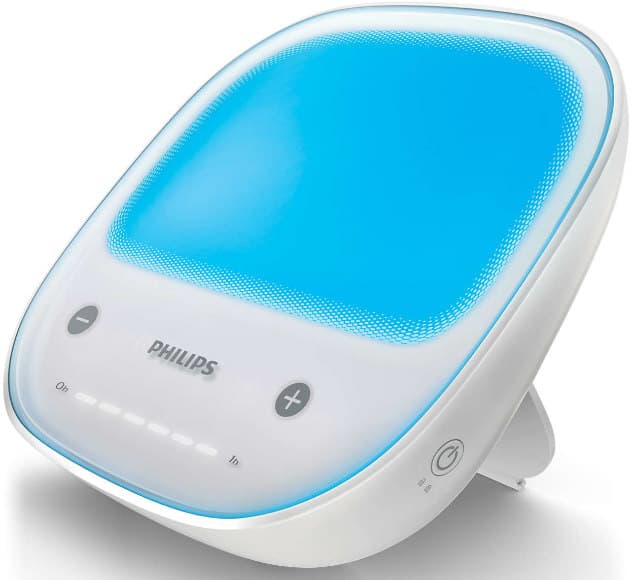 Philips EnergyUp Blue, lampe de luminothérapie blanche et bleue avec écran lumineux carré