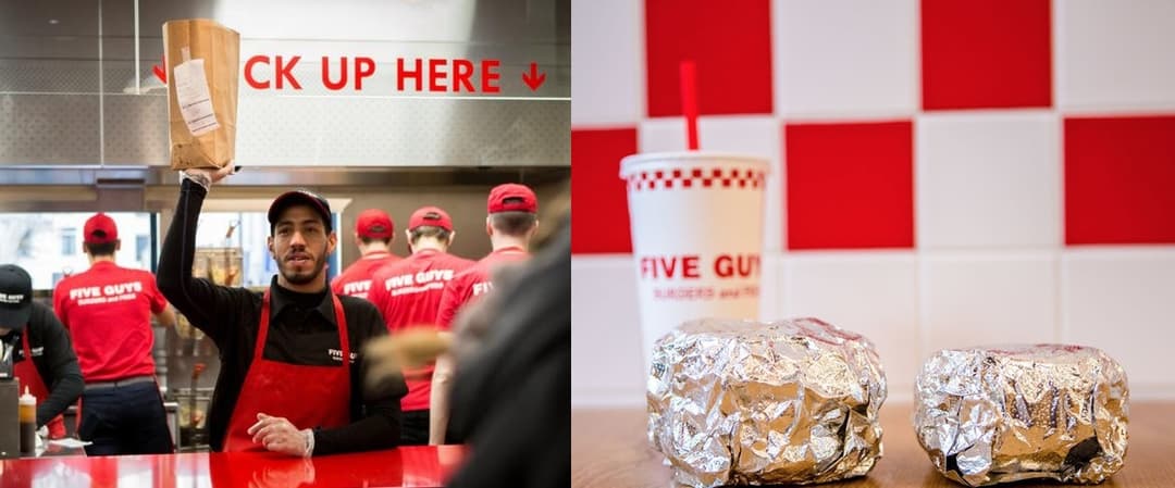 Commande burger frite boisson Five Guys Genève Commande burger frite boisson Five Guys Genève