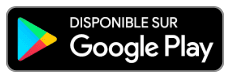 Logo Google Play avec la mention « Disponible sur »