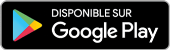 Logo Google Play avec texte « Disponible sur Google Play »