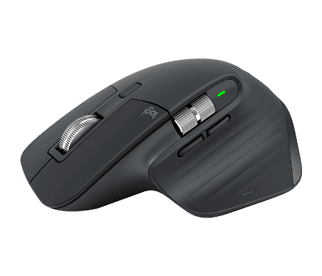 Souris Logitech MX Master 3 noire avec molette et boutons de contrôle