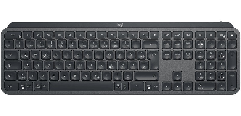 Clavier Logitech MX Keys gris anthracite avec touches rétroéclairées et pavé numérique intégré
