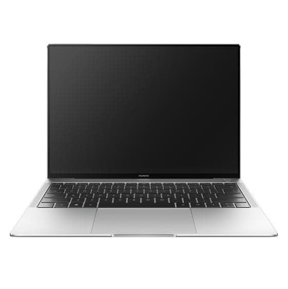 Huawei MateBook X Pro, ultraportable aux finitions argent et noir avec écran de 13 pouces et clavier rétroéclairé