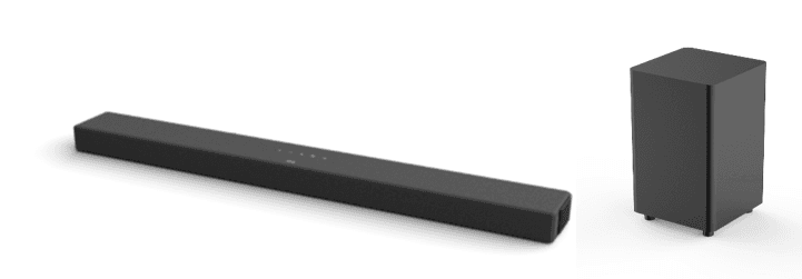 Barre de son TCL noire avec caisson de basses assorti