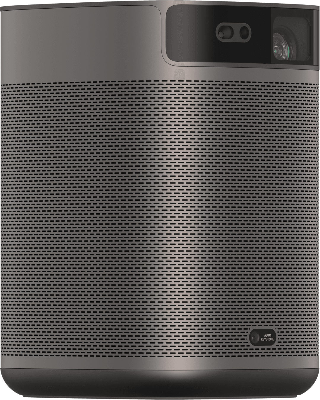 Projecteur MoGo 2 Pro, appareil gris et noir avec grille perforée et objectif visible en haut