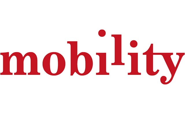 Logo de Mobility en lettres rouges sur fond blanc
