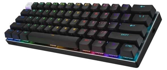Clavier mécanique Logitech G noir avec touches colorées et rétroéclairage RGB multicolore