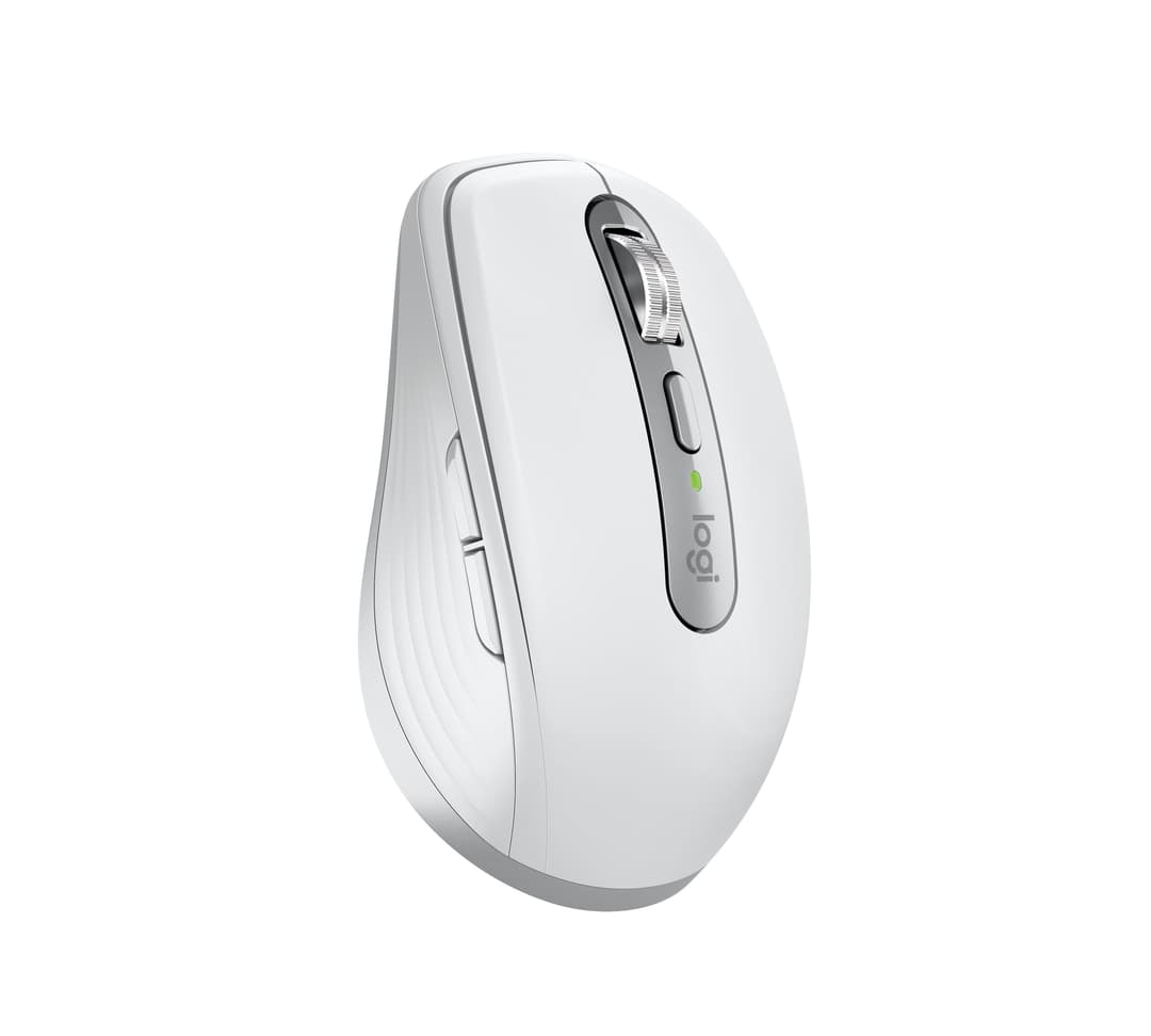 Souris Logitech MX Anywhere 3S for Mac blanche et grise, compacte avec roulette de défilement