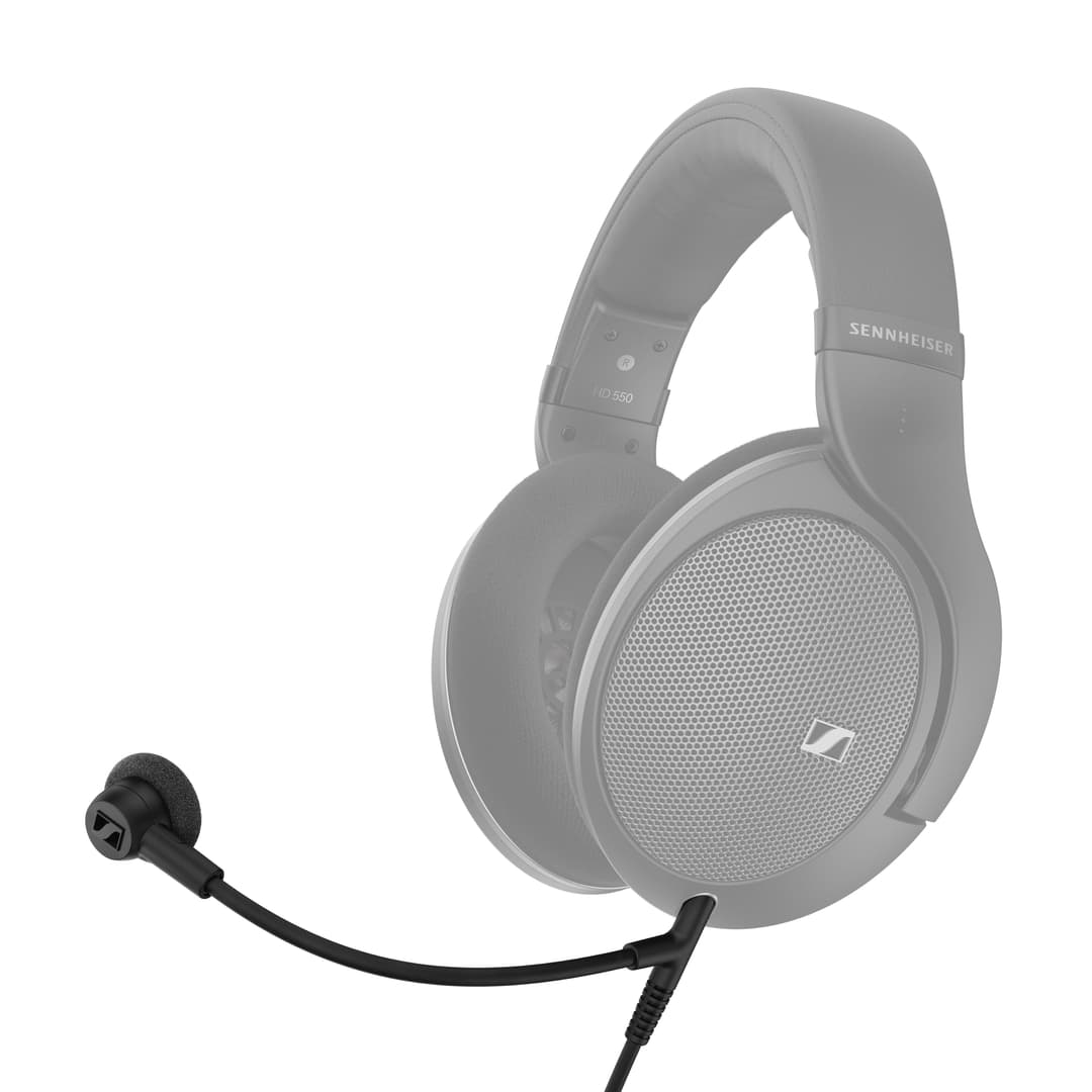 Casque Sennheiser HD 500 BAM gris avec micro-casque noir intégré en arc