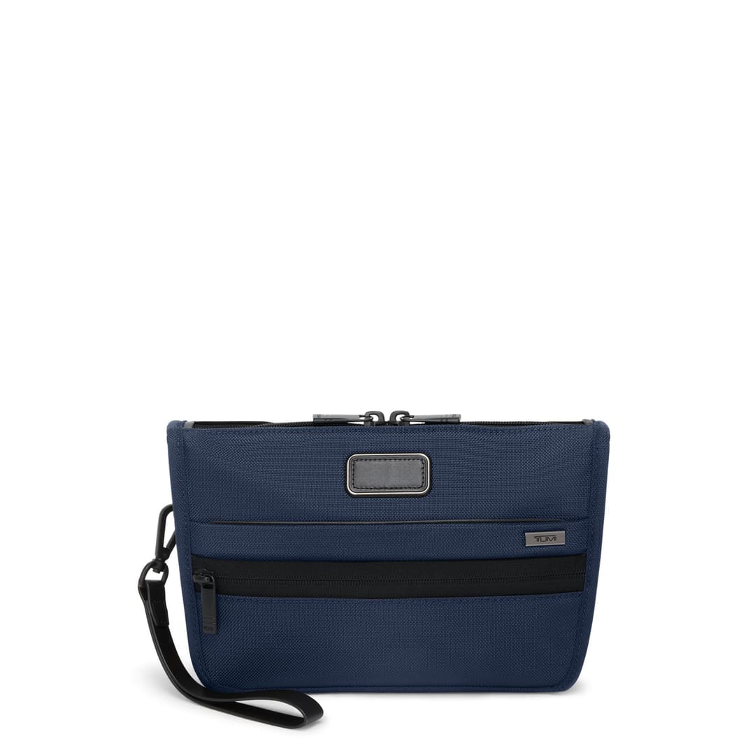 Convertible Clutch Crossbody TUMI Alpha en nylon bleu marine avec sangles noires interchangeables