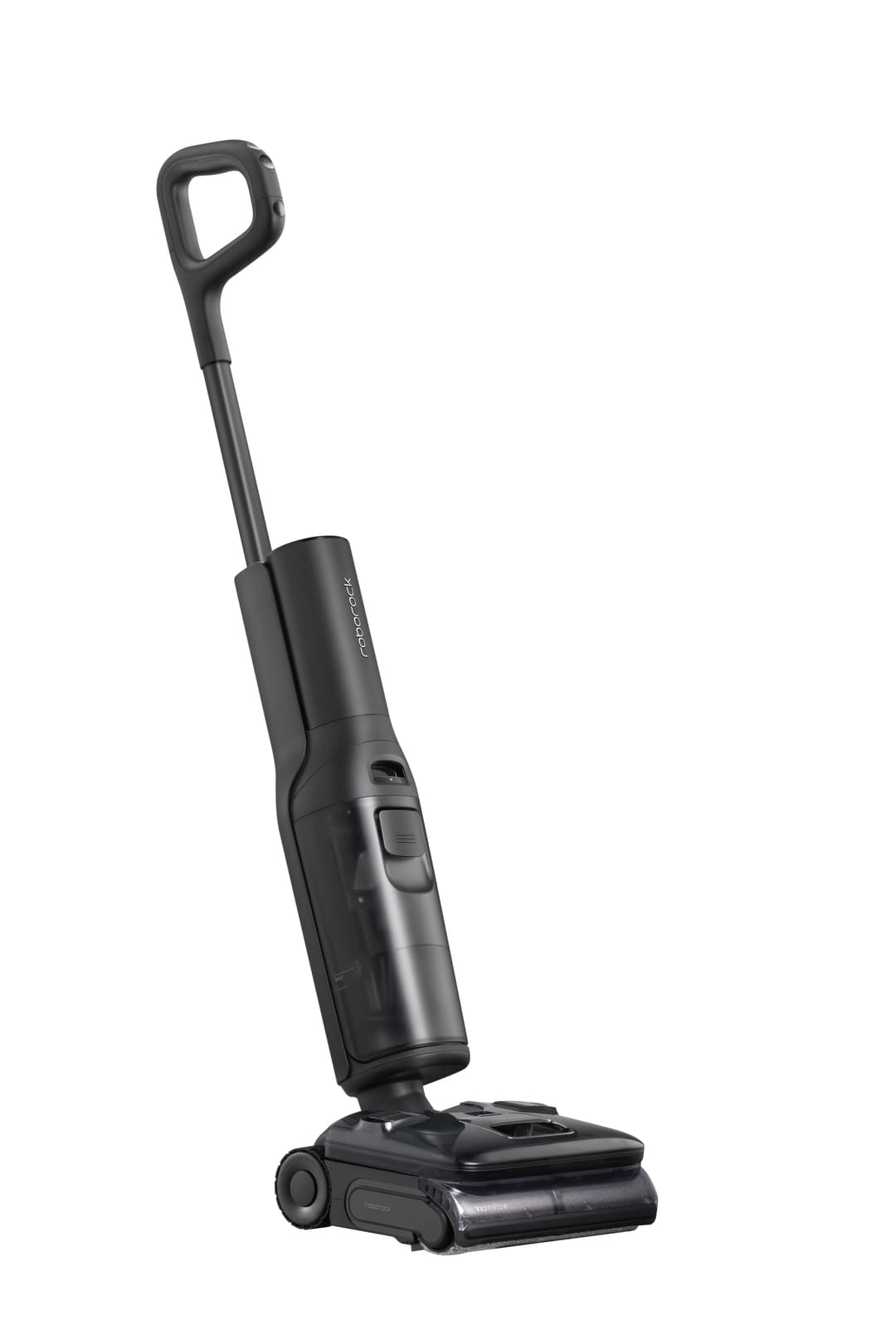 Roborock F25 Steam, aspirateur laveur vapeur noir avec poignée ergonomique et base de nettoyage large