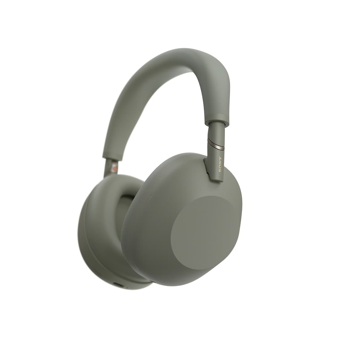 Casque Sony WH-1000XM6 de couleur olive, aux écouteurs circulaires et arceau rembourré