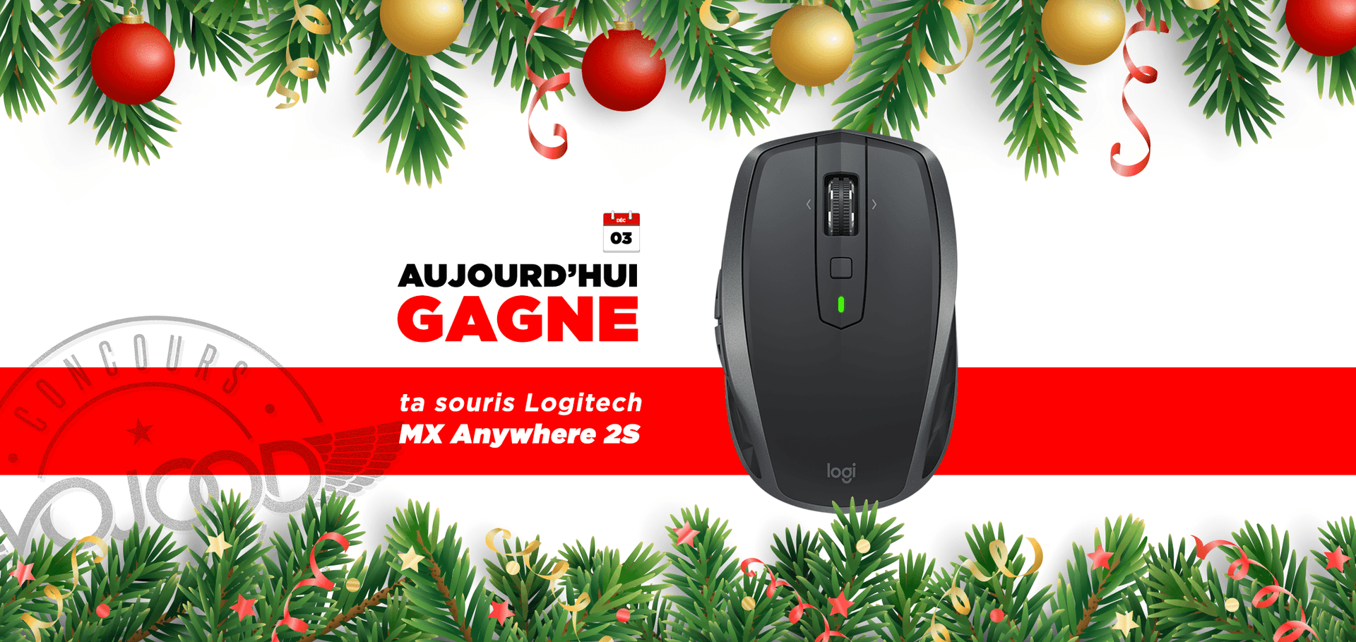 03 DEC • GAGNE ta souris Logitech MX Anywhere 2S • Calendrier Avent 2018