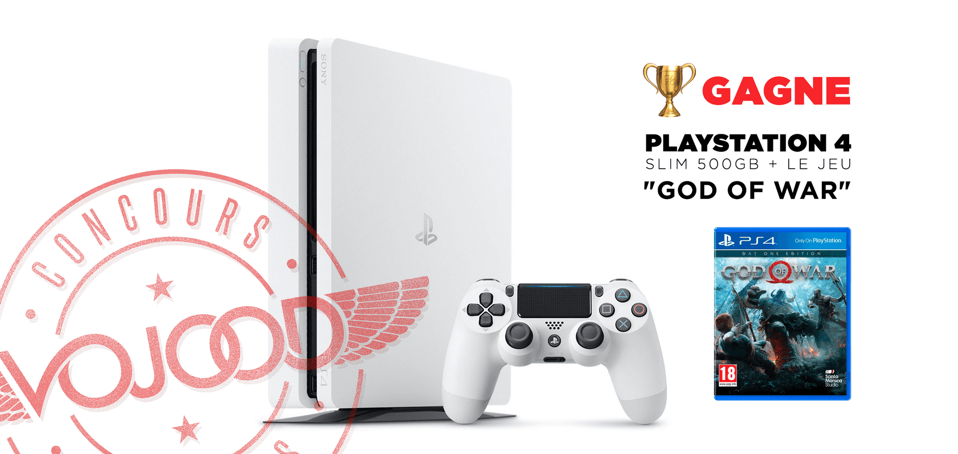 GAGNE ta PlayStation 4 Slim 500GB + le jeu "God of War"