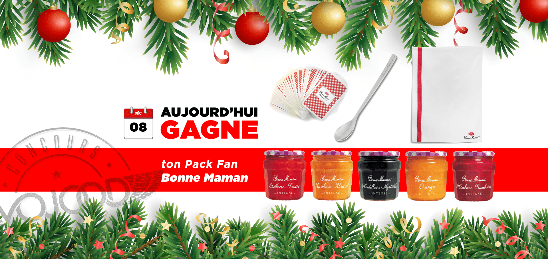 08 DEC • GAGNE ton Pack Fan Bonne Maman • Calendrier Avent 2018