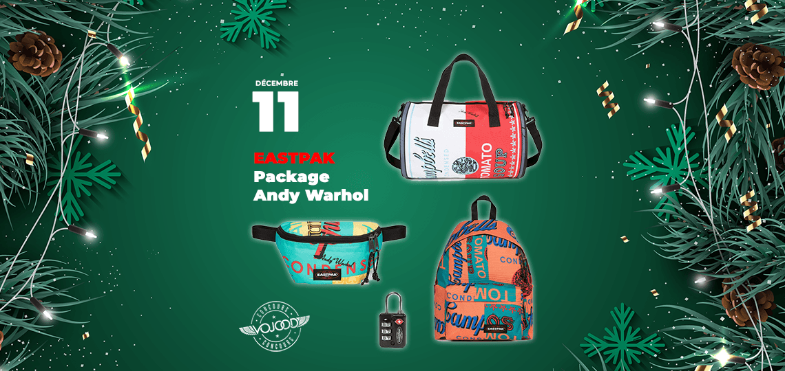 #11 • GAGNE ton pack de sacs Eastpak Andy Warhol • Calendrier de l'Avent 2019