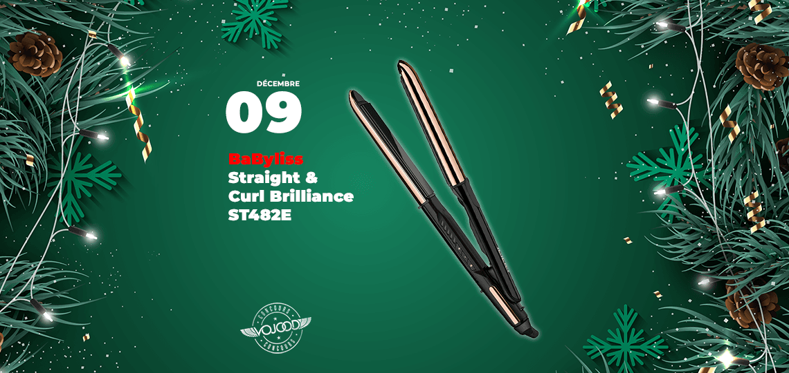 #09 • GAGNE ton fer à lisser BaByliss Straight & Curl Brilliance • Calendrier de l'Avent 2019
