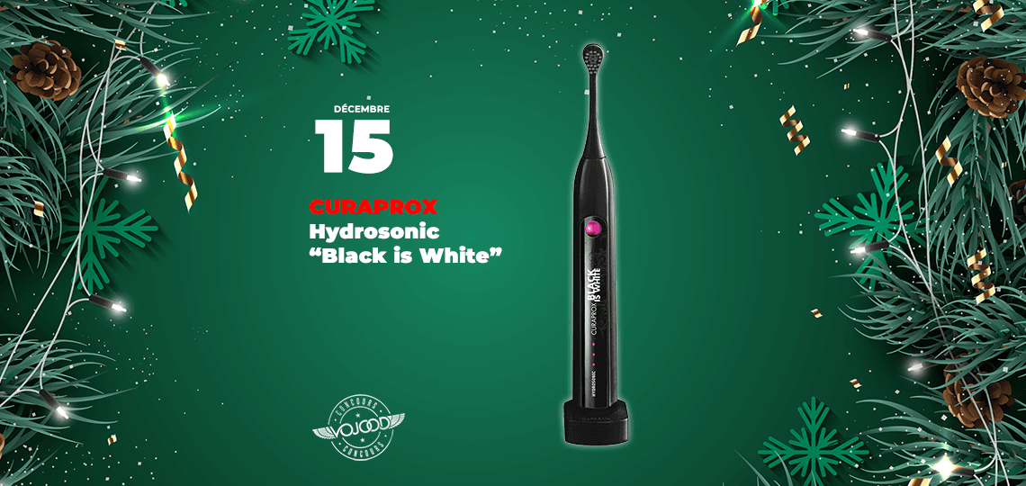#15 • GAGNE ta brosse à dents Curaprox Hydrosonic Black Is White • Calendrier de l'Avent 2019