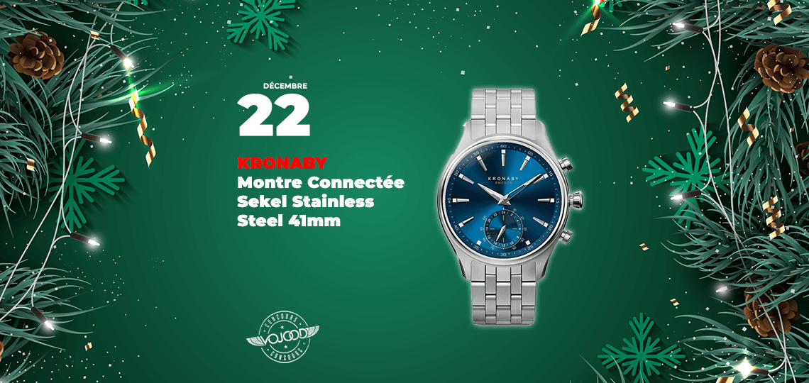 #22 • GAGNE ta montre connectée Kronaby Sekel Stainless Steel 41mm • Calendrier de l'Avent 2019