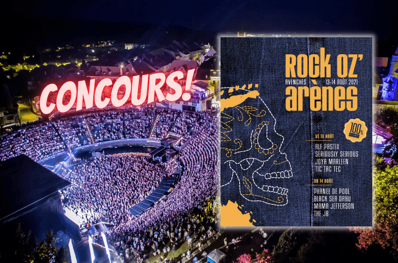 GAGNE 5x2 billets pour le Festival Rock Oz'Arènes