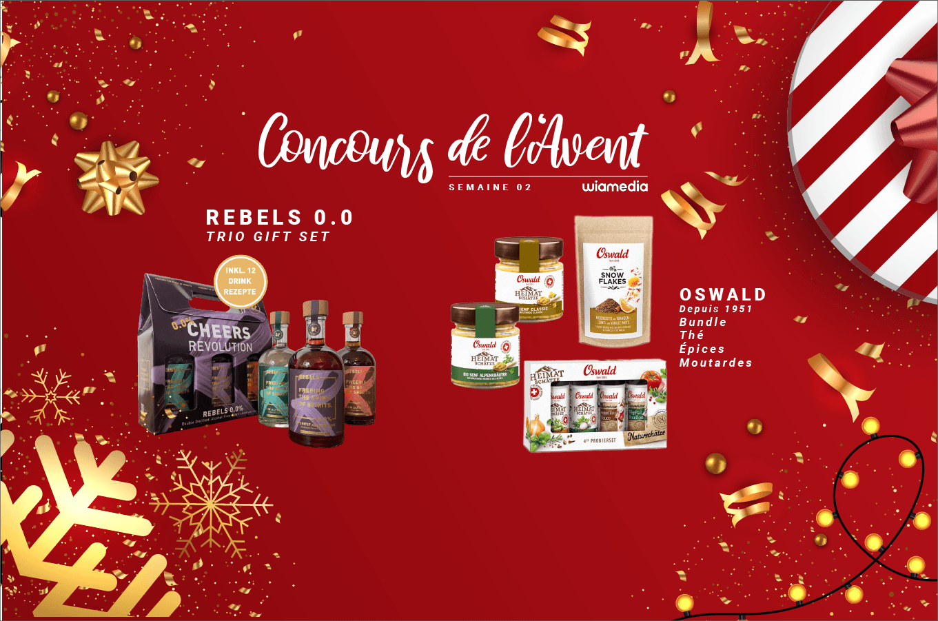 #02 AVENT - Pack REBELS 0.0 + Panier OSWALD (Thé + Épices + Moutardes)