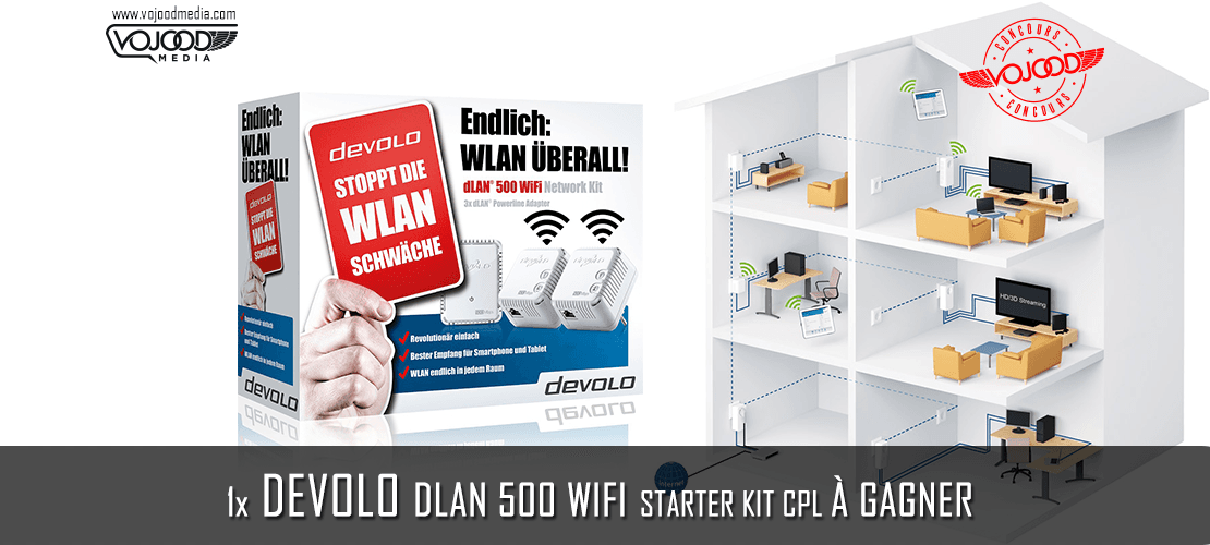 1x Devolo dLAN 500 WiFi Starter Kit CPL à gagner