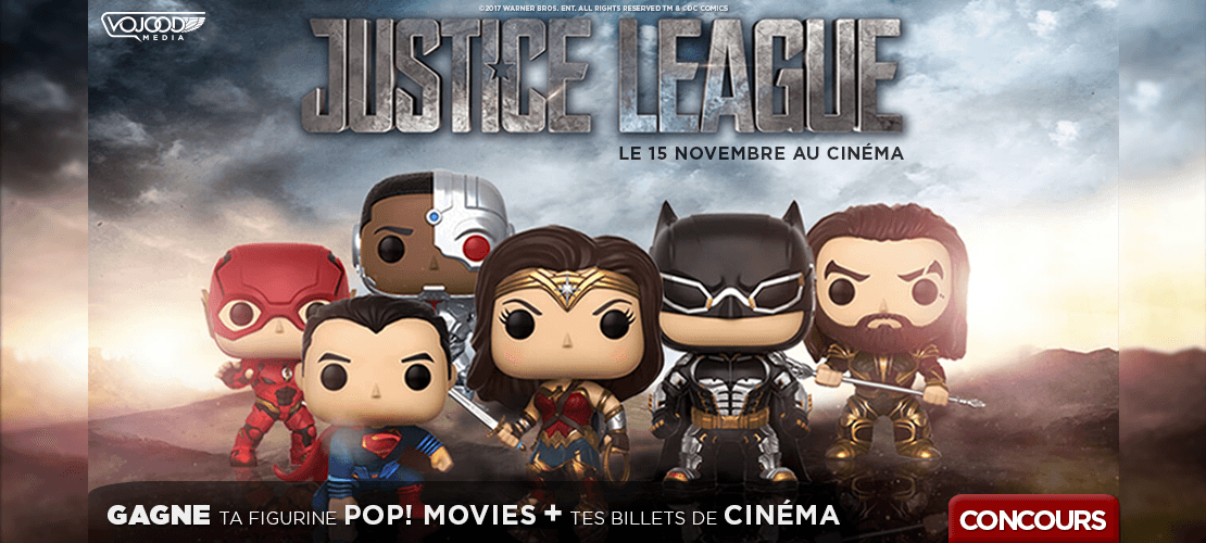 6x Figurines POP! MOVIES: Justice League + Billets De Cinéma
