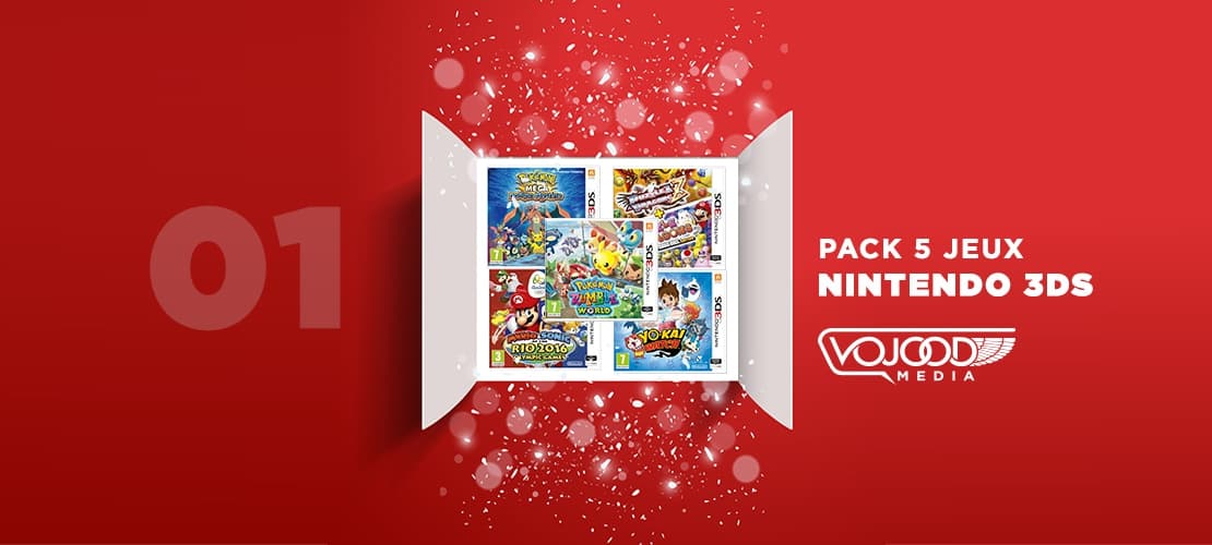 #01 Avent17 ● Pack 5 Jeux Nintendo 3DS