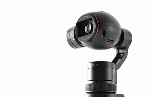 DJI Osmo, caméra d'action noire compacte avec stabilisateur 3 axes et capteur grand-angle