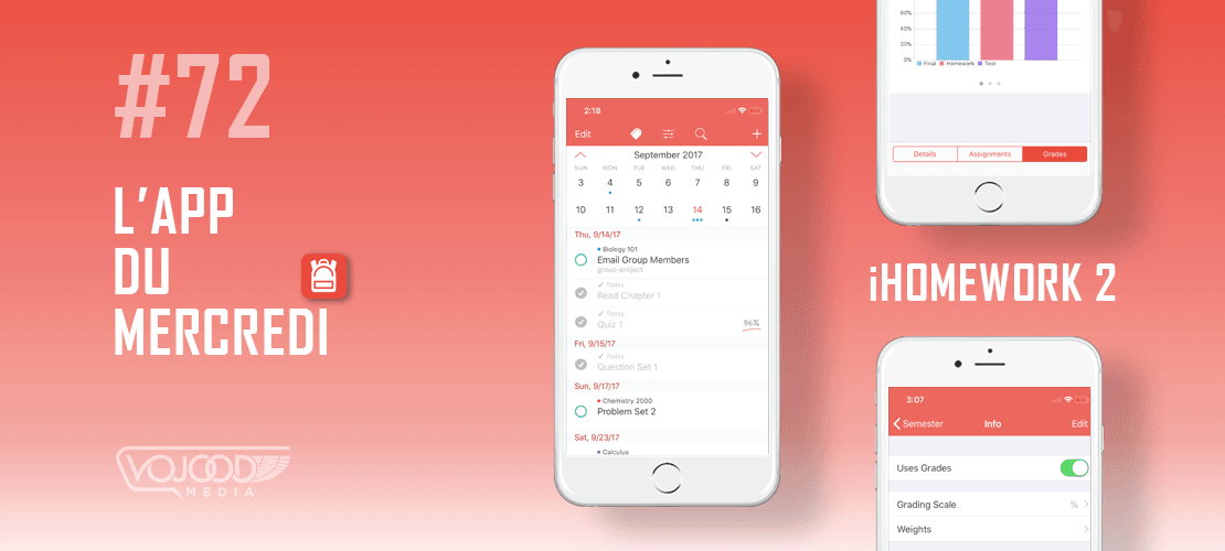 #72 L'App du Mercredi • iHomework 2